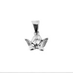 Dije De Plata Angel Angelito Rezando con Cadena - Image 2