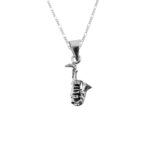Dije De Plata Saxofon con Cadena