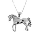 Dije De Plata Caballo Cuerpo con Cadena