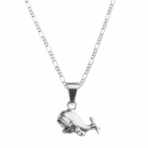 Dije De Plata Mini Ballena con Cadena