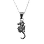 Dije De Plata Caballito De Mar Jugueton con Cadena