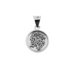 Dije De Plata Rostro De Cristo Medalla Circular