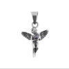 Dije De Plata Angelito Con Circonia En Las Manos con Cadena - Image 2