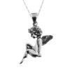 Dije De Plata Angelito (grande) con Cadena