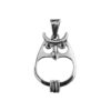 Dije De Plata De Búho Sonriente con Cadena - Image 2