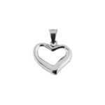 Dije De Plata Corazón De Amor Brillante con Cadena - Image 2