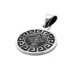 Dije De Plata Calendario Azteca Greca Diamantada - Image 2