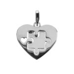Dije De Plata Corazon Con Rompecabezas
