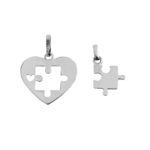 Dije De Plata Corazon Con Rompecabezas - Image 2