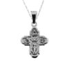 Dije De Plata Cruz Vaticana con Cadena - Image 2