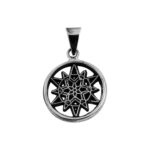 Dije De Plata Estrella De 12 Picos con Cadena - Image 2