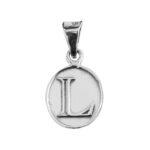 Dije De Plata Letra L En Ovalo con Cadena - Image 2