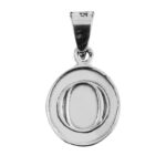 Dije De Plata Letra O En Ovalo con Cadena - Image 2