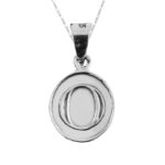 Dije De Plata Letra O En Ovalo con Cadena