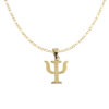 Dije De Oro 14 Kilates Psique Liso con Cadena 60 cm