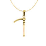 Dije De Oro 14 Kilates Laringoscopio con Cadena 50 cm