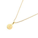 Dije De Oro 14 Kilates Ying Yang Con Cadena Torsal 60 Cm