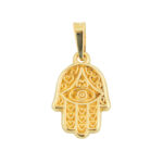 Dije De Oro 14 Kilates Mano De Fatima Cadena 60cm - Image 2