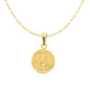 Dije De Oro 14 Kilates Medalla Cruz San Benito con Cadena 50cm - Image 3
