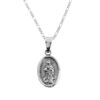 Dije de Plata medalla Santa Martha con cadena