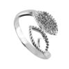Anillo de plata Beso de Naturaleza Brillante