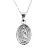 Dije de Plata Medalla Virgen de Guadalupe y San Francisco de Asis con cadena