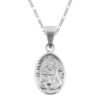 Dije de Plata Medalla Santa Clara- San Francisco con cadena - Image 2