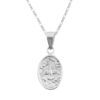 Dije de Plata Medalla Espiritu santo - Virgen de San Juan de los Lagos con cadena