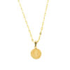 Dije de Oro 14 Kilates Medalla de San Benito cadena Trébol 50 cm - Image 2