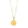 Dije de Oro 14 Kilates Medalla Cruz de San Benito cadena Viviana 45 cm