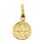 Dije de oro 14 Kilates Medalla de San Benito mini - Image 2