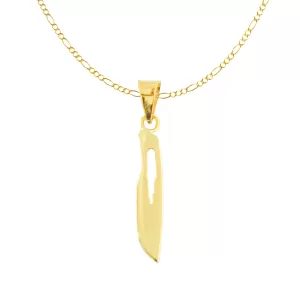 Dije de Oro 14 Kilates Bisturi cadena 50 cm