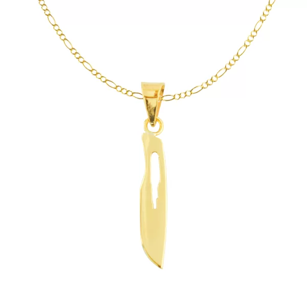 Dije de Oro 14 Kilates Bisturi cadena 50 cm