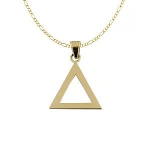 Dije de Oro 14 Kilates Triangulo cadena 50 cm