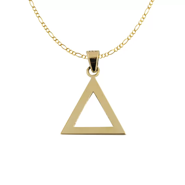 Dije de Oro 14 Kilates Triangulo cadena 50 cm