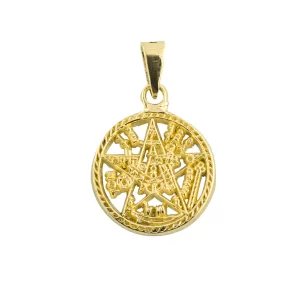Dije de Oro 14 Kilates Tetragramaton Numero Dos