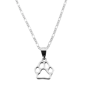 Dije de Plata Huella de Mascota con Cadena