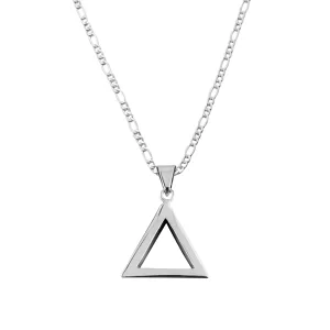 Dije de Plata Triangulo Cubic con Cadena