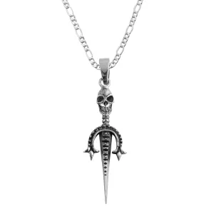 Dije de Plata Espada de la Santa Muerte con cadena