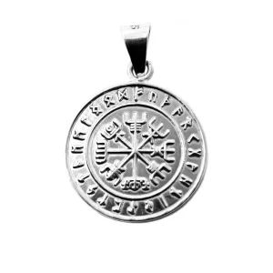 Dije de Plata Runa Vegvisir Vikingo