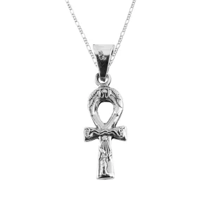 Dije de Plata Cruz Egipcia con cadena