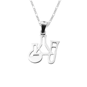 Dije de Plata Juego de Quimica con cadena