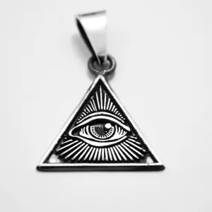 Dije de Plata Ojo Iluminati Pavonado