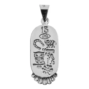 Dije de Plata Tabla de la Suerte Troquelada