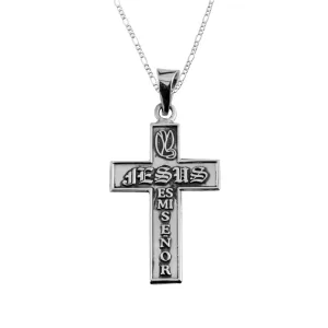 Dije de Plata Jesús es mi Señor Troquelada con Cadena