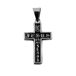 Dije de Plata Cruz Jesus es mi Señor