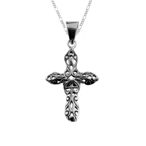 Dije de Plata Cruz Arte de Dios y cadena