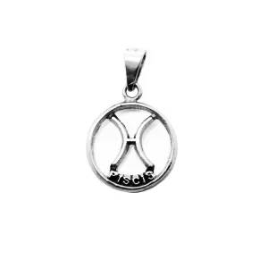 Dije de Plata Signo Zodiacal Piscis