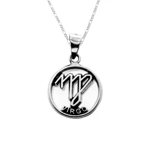 Dije de Plata Signo del Zodiaco Virgo con cadena
