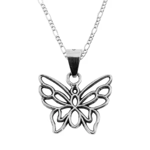 Dije de Plata Mariposa Primaveral con cadena